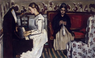 Paul Cezanne Painting - Girl at the Piano Paul Cezanne